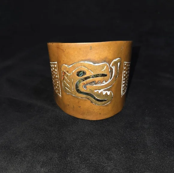 *RARE* Vintage Copper Dragon Cuff - Picture 1 of 7